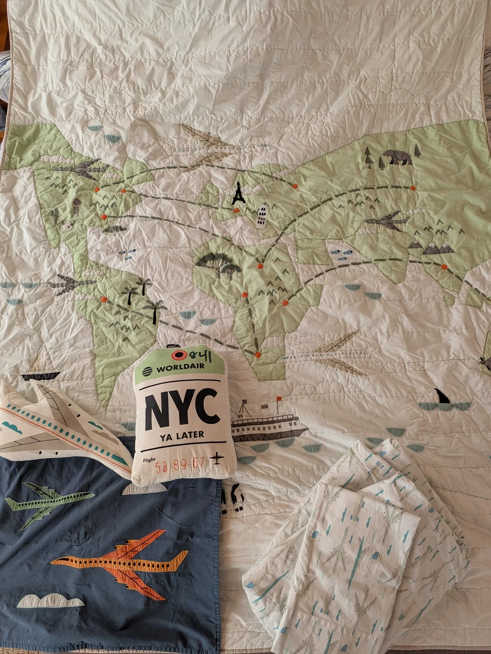 Travel Explorer Bedding Set Twin Crate&Barrel Kids